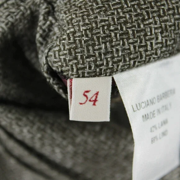 Luciano Barbera NWT Linen Blend Sport Coat Size 54 (44 US) In Moss Green